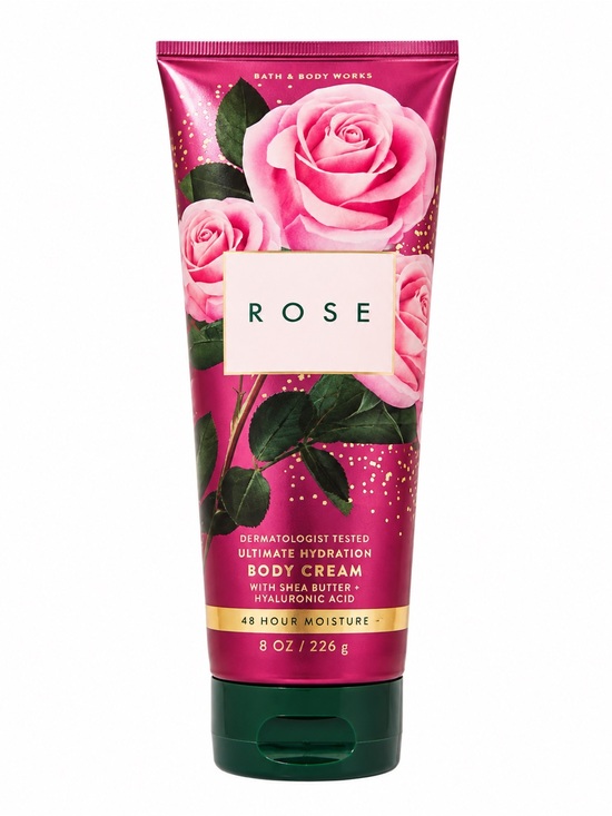Bath & Body Works Other - Bath & Body Works Rose Ultimate Hydration Body Cream - Pink & Green